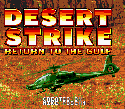 Desert Strike - Wangan Sakusen (Japan) Title Screen